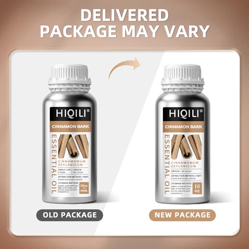 Image of HIQILI Cinnamon Essential Oil for Candle, Spary & Diffuser - 100% Pure Natural - Indoor and Outdoor