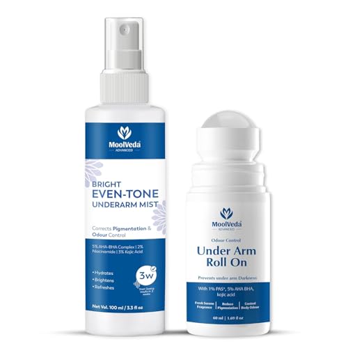 Image of Bright Underarm Care Combo | Even-Tone Mist 100ml + 5% AHA BHA Roll On 60ml | Fresh Scent | Helps Reduce Underarm Pigmentation & Controls Odour | For Men & Women