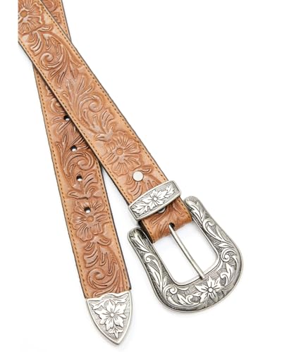 Shyanne Women's 3Pc Floral Embossed Buckle Belt - Saho21bt12