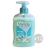 set 12 malizia sapone liquido muschio bianco 300 ml igiene e pulizia personale