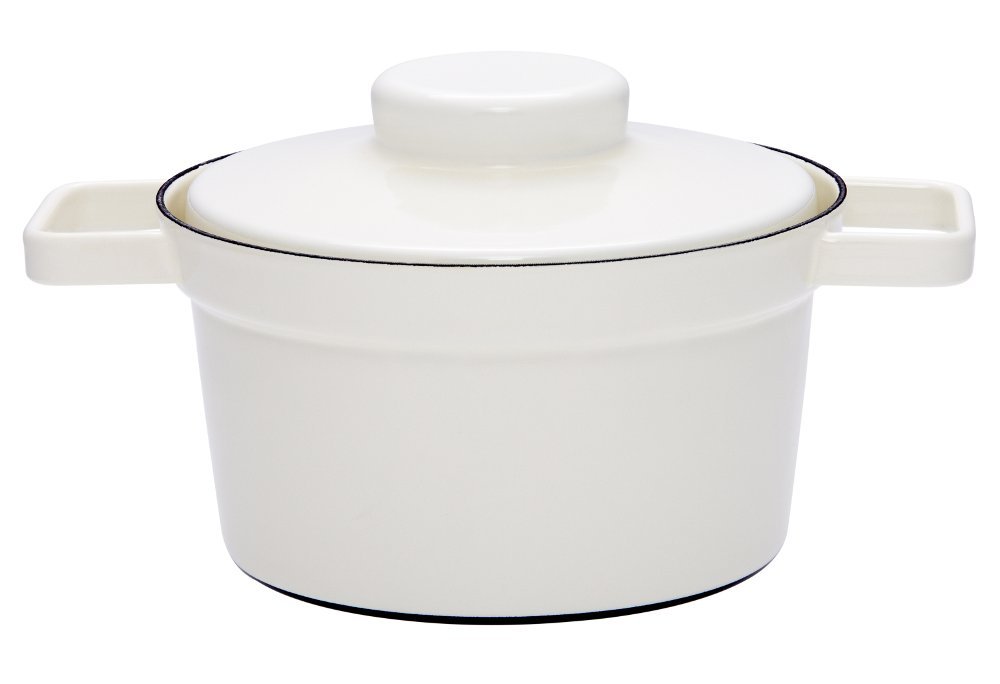 Riess, 2104-212, Topf mit Deckel Ø 20cm, AP WHITE, Emaille, Vol. (rec.): 1,8 Liter, Made in Österreich, LBH: 28,6x20,6x14,8cm, 2,058kg, Induktionskocher kompatibel, Gasherd geeignet, Ofenfest