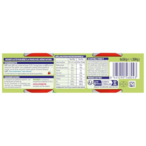 Dessert Bébé Dés Fraise P'tit Onctueux 6 Pots De 50g - vue 3