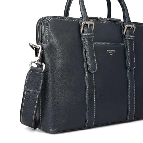 Image of Da Milano Leather Laptop Bag for Men & Women | Laptop Messenger Bag | Fits Up To 14 inch Laptop | Ideal for Office Purpose