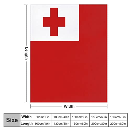 Couverture drapeau Tonga 152x203 cm plaid doux lit et canapé - 8
