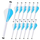 KEAUP 12 Packs Arrow Fletching with 2 Inch Arrow Vanes, Shrink Fletch Stretch Arrow Wraps Universal Fit for Arrows and Bolts, DIY Archery Fletching Tool