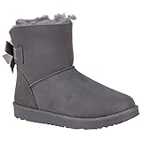 Damen Stiefeletten Schlupfstiefel Warm Gefütterte Stiefel Schuhe 150532 Grau Brooklyn 36 Flandell