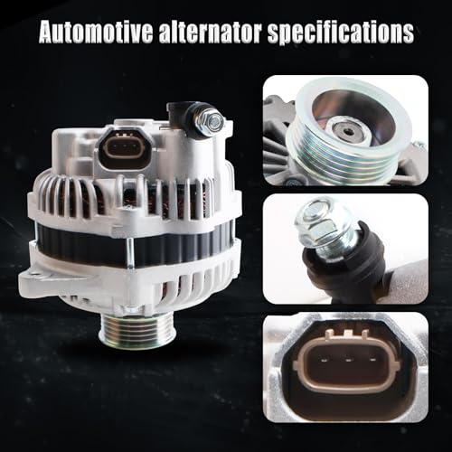Alternator Compatible with Legacy 2005-2009, Outback 2005-2009, Alternator replacement for 23700-AA55A, 23700AA55AR1, 23700-AA55AR1, A003TG2391, A003TG2391ZC, A003TG2391ZSB, 23700AA55A