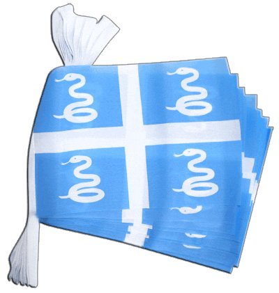 Guirlande drapeau France Martinique 5,9m décoration événementielle extérieure
