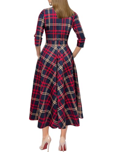 Image of Simple Flavor Women's Vintage Dress Sleeveless O-Neck Party Cocktail Dress