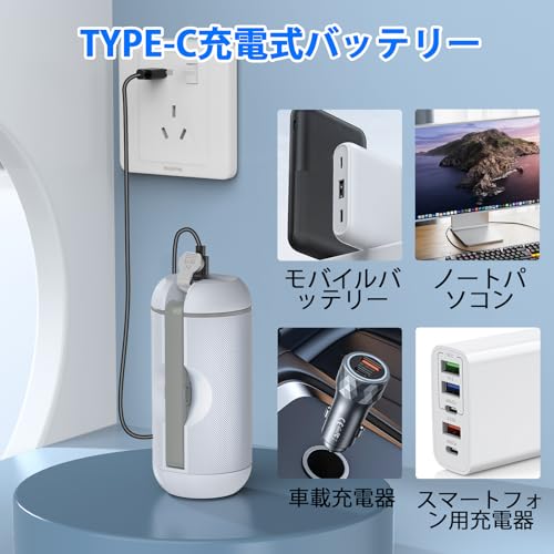 VITCOCO おしり洗浄器 充電式 携帯洗浄器 IPX7防水 2段階水圧モード 旅行グッズ (USBケーブル1個、ウォーターボトルとノズル1個、専用袋付)Type-C シャワー ウォッシュ 快適グッズ 旅行 トラベル トイレ ハンディ ポータブル 災害対策に便利なポータブルビデ の商品画像 3