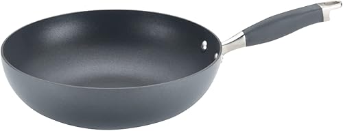 Miniatura 1 de Anolon 12" Cubierta Ultimate Hard Anodized Aluminio Stirfry Pan, 12 pulgadas, índigo