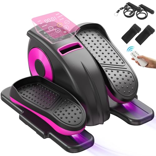 Mysuntown Under Desk Elliptical for Home, Leg Exerciser While Sitting for Seniors, Quiet and Portable Ellipse Leg Exerciser with Remote Control