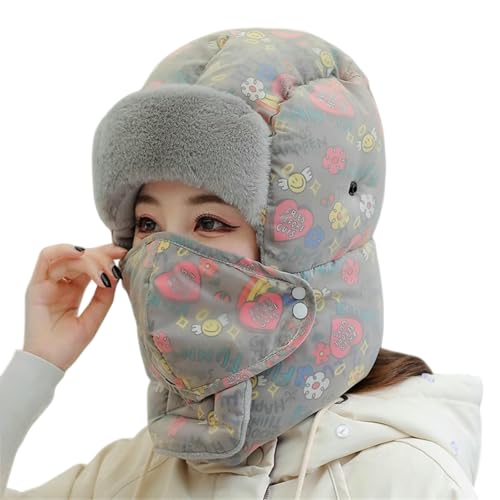 Bonnet femme hiver fini le visage gelé avec ces lunettes de protection intégrées
