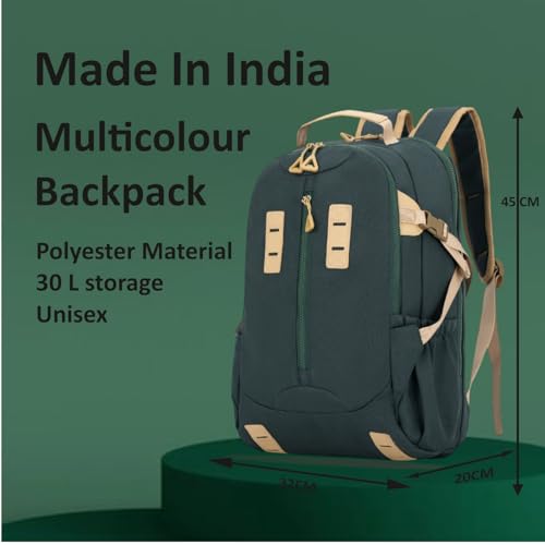 Image of Tinytot 30 Litre Japanese Korean Style School Bag Water-Resistant Laptop & Travel Backpack - Unisex Large 18 Inches Multipurpose Student Backpack for Boys & Girls, Men & Women