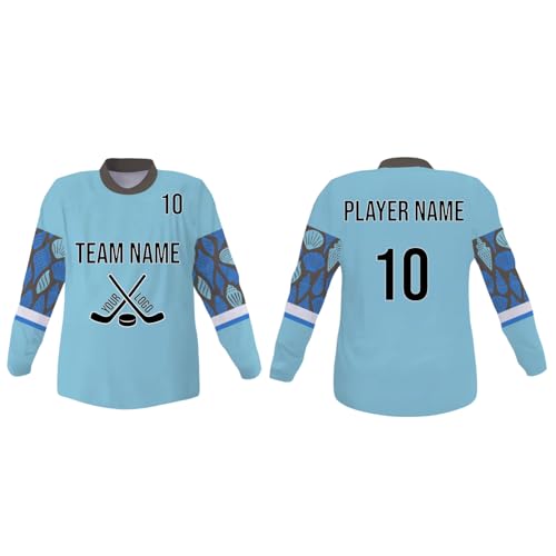 Image of SGS Sports Gear Custom Hockey Jersey, Personalized Reversible or Standard Design with Name & Number, Hockey Jersey