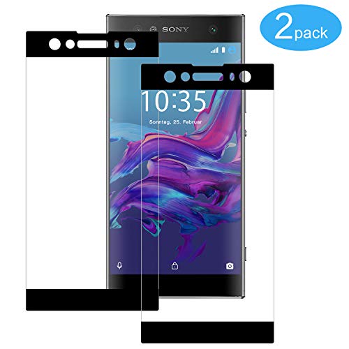 Protector de Pantalla para Sony Xperia XA2 Ultra , Cristal Templado para Xperia XA2 Ultra, Cobertura Completa, 9H Dureza, Anti Dactilares, Alta Definición, 2.5d Borde Redondo, Resistentes a los Golpes