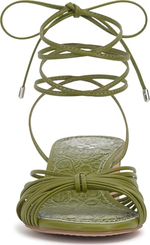 Image of Vince Camuto Lory Ankle Wrap Kitten Heel Sandals