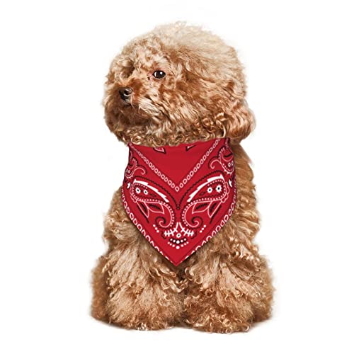 Yilad PET-BANDANAS-424182448 Red Paisley Dog Bandana Scarf Triangle Bibs Pet Accessories Cat Kerchief One Size thumb #3