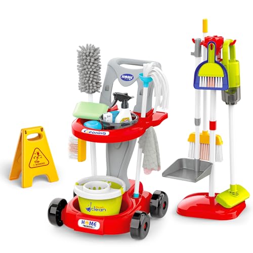 deAO Carrello delle Pulizie per Bambini