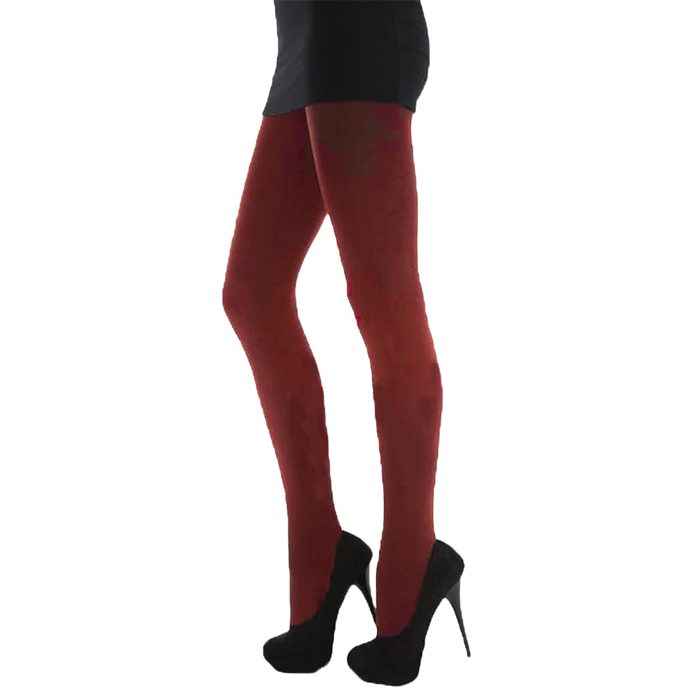 Undercover Ladies silky 300 Denier Appearance Thermal Tights Wine Large