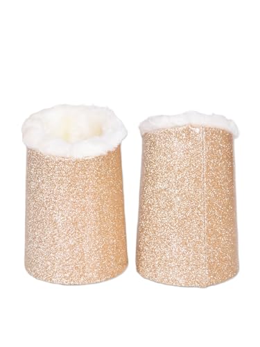 Image of Pack of 2 Plush Lined Eyeglasses Holder Stand Case Glasses Protective Holder for Desks or Nightstands