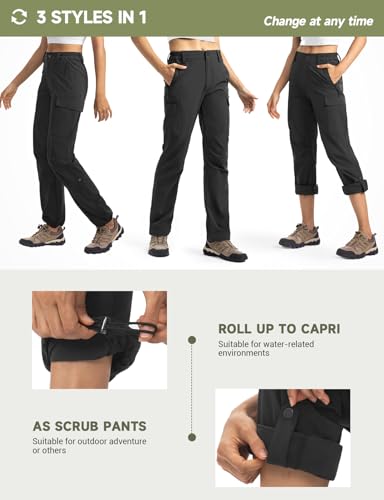 Moosehill Women's Hiking Pants Lightweight Quick Dry Water Resistant Cargo Travel Work Summer Pants for All Seasons4