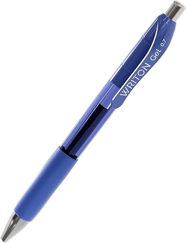 Miniatura 4 de Writon Bolígrafos de gel retráctiles y recargables, agarre cómodo, punta fina de 0.028 in, tinta azul, paquete de 12