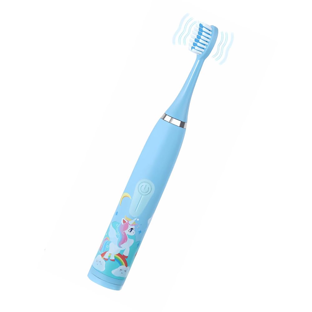 Drumstone (𝐋𝐢𝐦𝐢𝐭𝐞𝐝 𝐓𝐨𝐝𝐚𝐲) Kids' Electric Toothbrush – Rechargeable Toothbrush with Smart Timer & Gentle Bristles, Waterproof Fun for Children's - (Blue) 𝟏𝟓 𝐘𝐞𝐚𝐫𝐬 𝐖𝐚𝐫𝐫𝐚𝐧𝐭𝐲-image-8