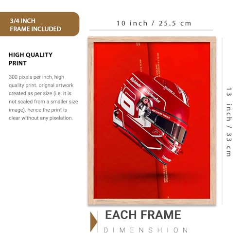 Image of walllane Big Formula 1 Framed Posters Gift Items for Boys Room Wall Decoration Bedroom Living Room Office Studio Decor | Car Poster Frame for Wall Decor Set Of 3 Size (10x13 inch)