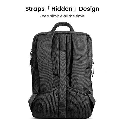 Tomtoc 15.6-Inch Protective Laptop Backpack For Business Office College, Travel Commuter Backpack With Usb Charging Port For Up To 15.6” Laptop Macbook, Water-Resistant Computer Bag For Men Women, 22L #TOP5