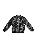  Guess Giubbino in Ecopelle Bambino Nera