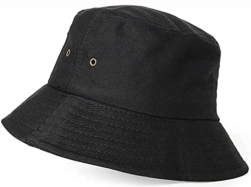 Youth-Bucket-Hat For Big Boys Girls 5-16Yrs,Kids Summer Solid-Cotton Sun-Beach-Hat Fisherman-Cap For Teens (Size 21-22") #TOP7