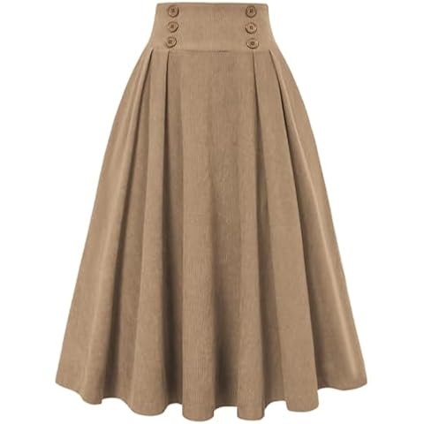 Belle Poque Vintage High Waist Midi Skirt Cover