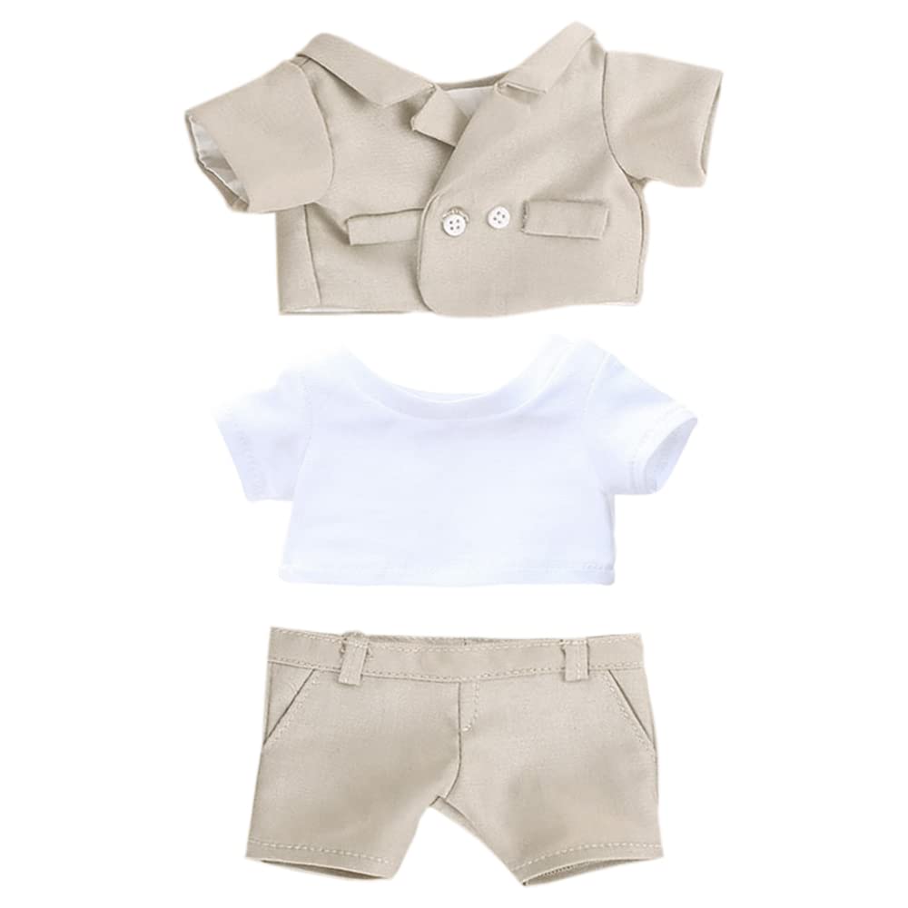 niannyyhouseniannyyhouse 20cm Plush Doll Clothes Beige Suit Coat White T-shirt Pants 8in Kpop Stuffed Doll Clothing