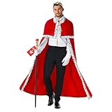 Morph Costumes Disfraz Rey Adulto Hombre, Capa Rey, Traje Carnaval y Halloween, Talla única