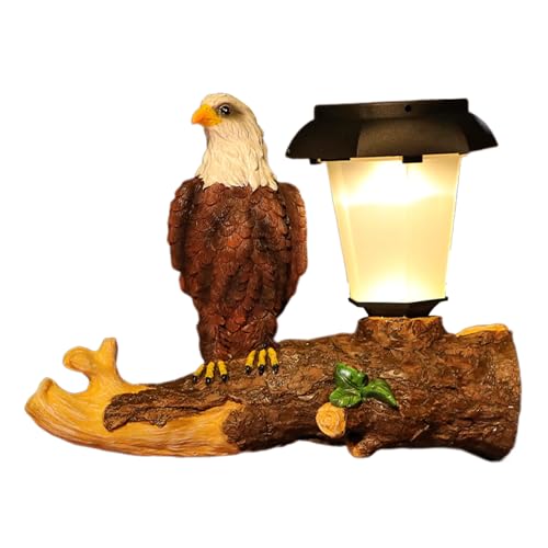 Statue d'aigle extérieur solaire lampe LED oiseau décorative - 5