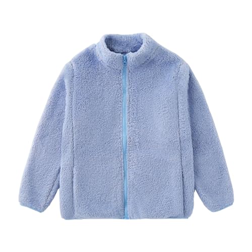 Toddler Baby Girls Fleece Jacket Long Sleeve Stand Collar Zipper Thick Windproof Coat Winter Warm Outwear