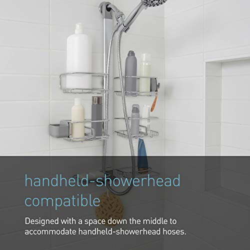 Simplehuman Adjustable And Extendable Shower Caddy Xl, Stainless Steel And Anodized Aluminum #TOP3