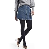 HUE Women's Fashion Tights with Non Control Top, Assorted, Navy-Sweater, S/M