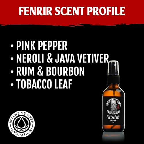 Mad Viking Fenrir Beard Oil – Hydrate, Soften, And Grow Your Beard Naturally. Fight Itch And Dandruff With A Bold Neroli, Rum & Tobacco Scent. Made In The USA - 2oz - Image 5