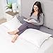 White Goose Feather and Down Body Pillow – Pillows Size 20 Inches x 72 Inches