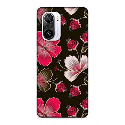 Image of Printed Mobile Back Hard Case Cover for Xiaomi Redmi K40 Pro /Xiaomi Redmi K40 Pro Plus /Xiaomi Poco F3 | Flowers, Floral, Pink Flowers, Leaves-2198