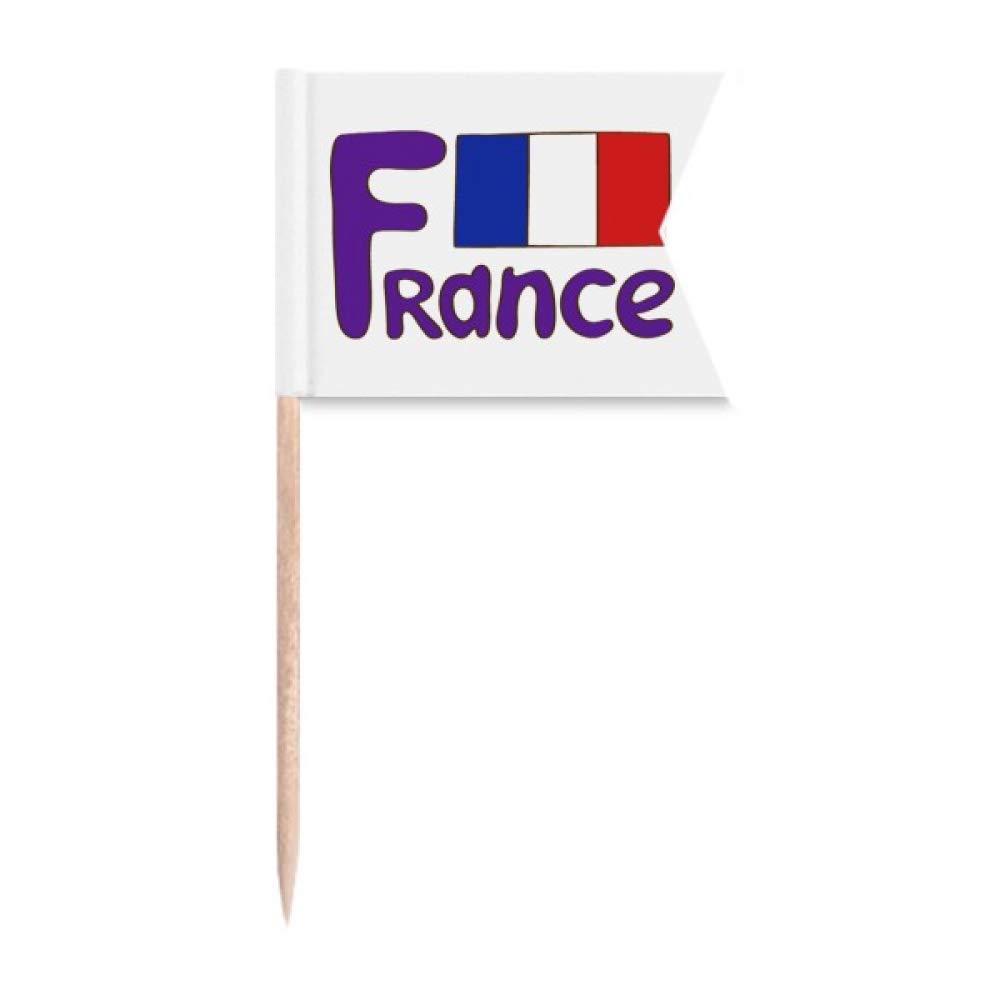 Drapeau national de la France pour cure-dents en lot pour buffet de fête