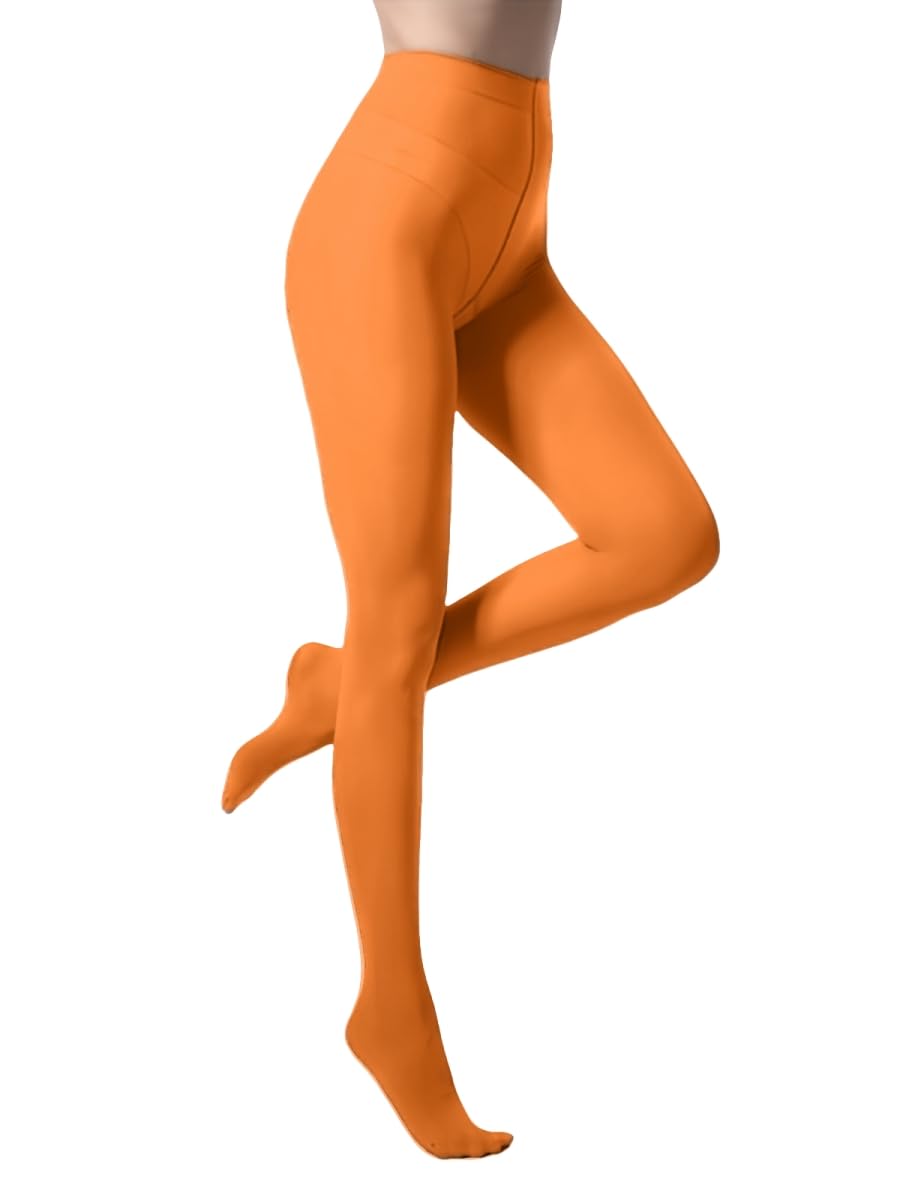Malustar Women's Orange 40 Denier Coloured Tights (Orange)
