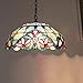 Chloe Lighting CH33381VB18-DH2 Tiffany Style Victorian 2-Light Ceiling Pendant Fixture 18-Inch Shade, Multicolored