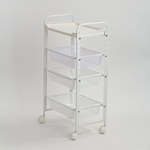 自由組立ワゴン 4段 (4-D) (23111+23113+23118+23118+23118) [ エステワゴン ネイルワゴン 美容室ワゴン キッチンワゴン マルチワゴン サイドワゴン キャスターワゴン キャスター付き インテリア 収納 業務用 サロン