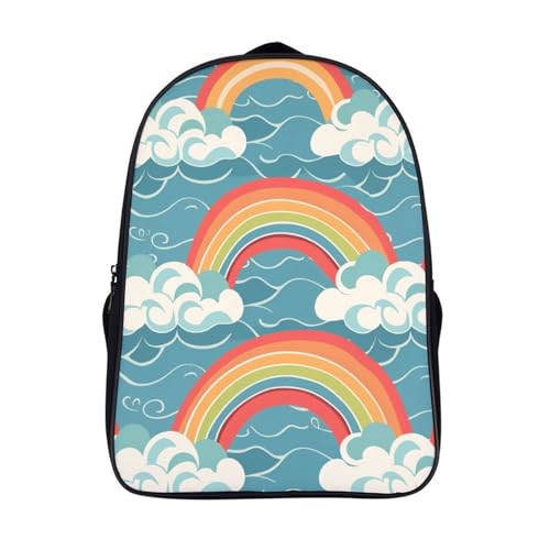 Sacs à dos école rainbow pour garçons filles, cartable enfants léger 40x28x16cm