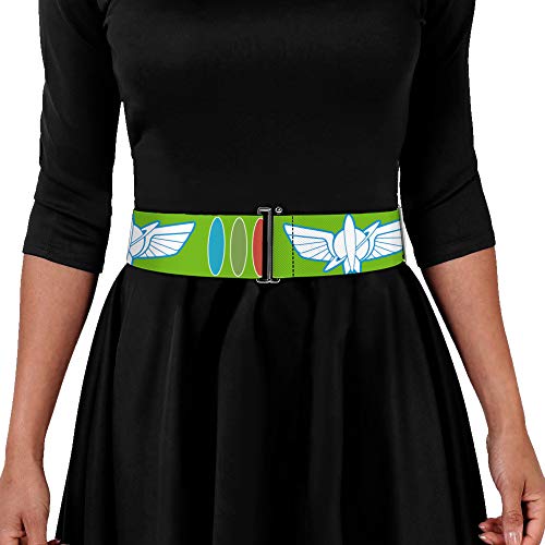 Buckle-Down Belt Women's Cinch Toy Story Buzz Lightyear Bounding Space Ranger Logo Buttons Available In Adjustable Sizes3
