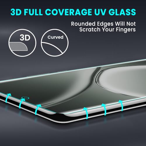 Image of ArmourPro 2 Pack Matte UV Tempered Glass for Realme GT 6 and Realme GT 6T 5G, Premium Curved Screen Protector with Anti-Glare Finish, Edge-to-Edge Coverage, Fingerprint Friendly and Case Friendly