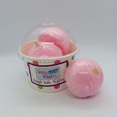 Bath Bomb Products - Bubble Bath Truffles: Cherry Almond 3 Pack Bath Truffles by Dead Sea Spa Care, Bubble Bath, Bubble Truffles, Bath Truffle